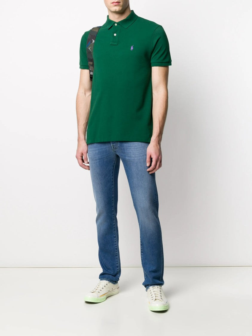Polo Ralph Lauren Deep Green Polo Shirt Piqué Knit