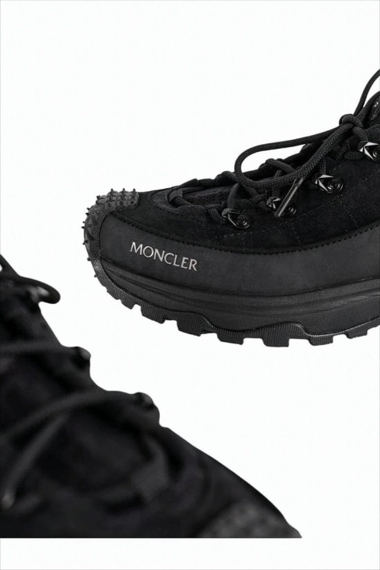 Moncler Low-Profile Black Sneakers With Rugged Rubber Sole