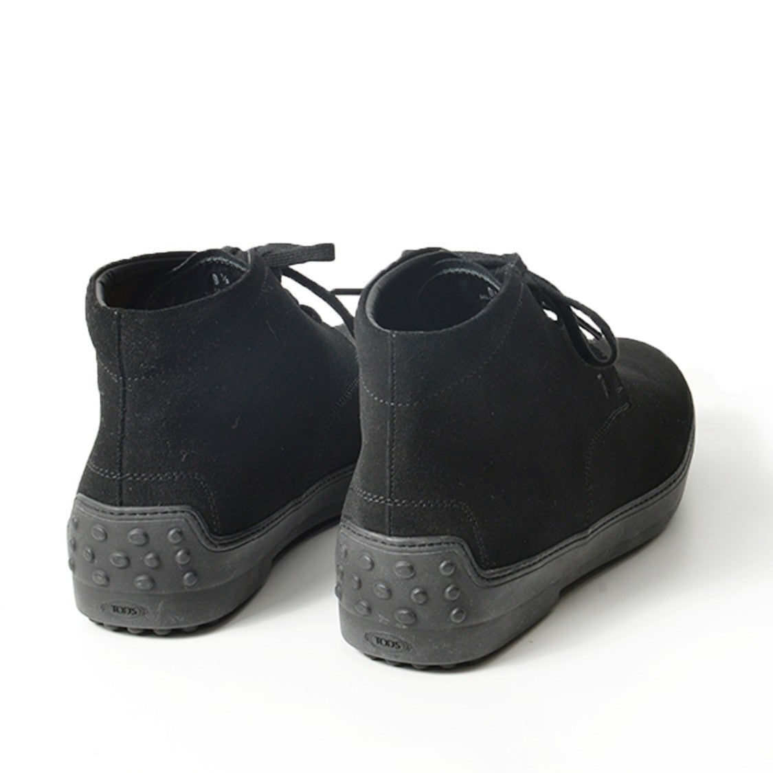 Tod's Black Gommino Suede Winter Ankle Boot