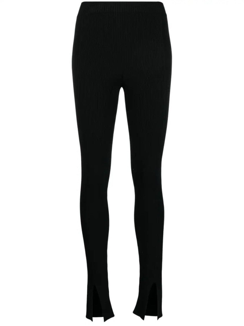 Aeron Ribbed Leggings With Unique Front Slit Detail