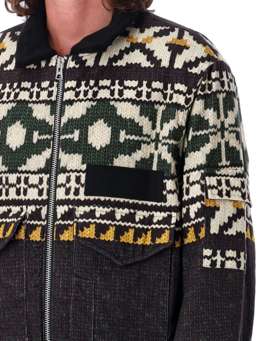 Sacai Pattern Knit Jacket