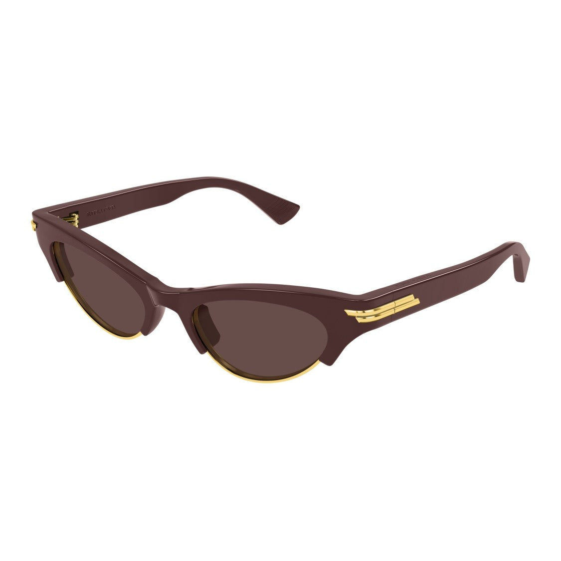 Bottega Veneta Cat-Eye Sunglasses With Dark Brown Acetate Frame