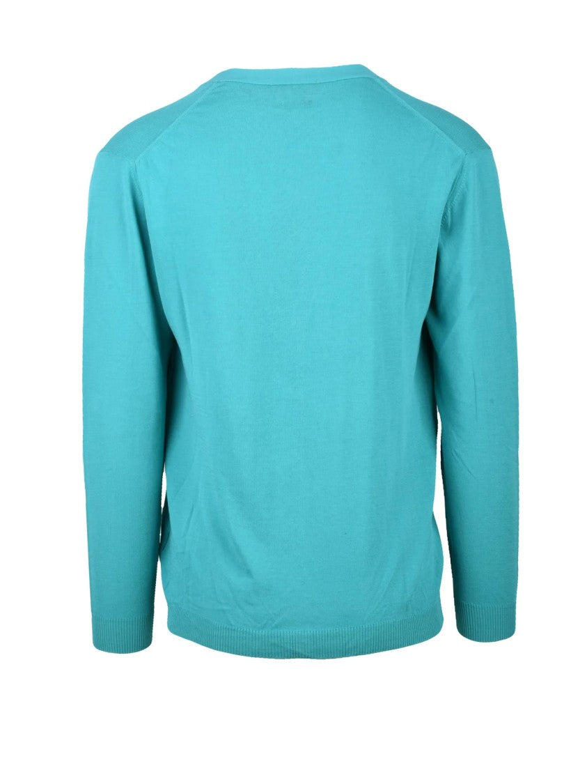 Daniele Fiesoli Aqua Green Button Cotton Cardigan