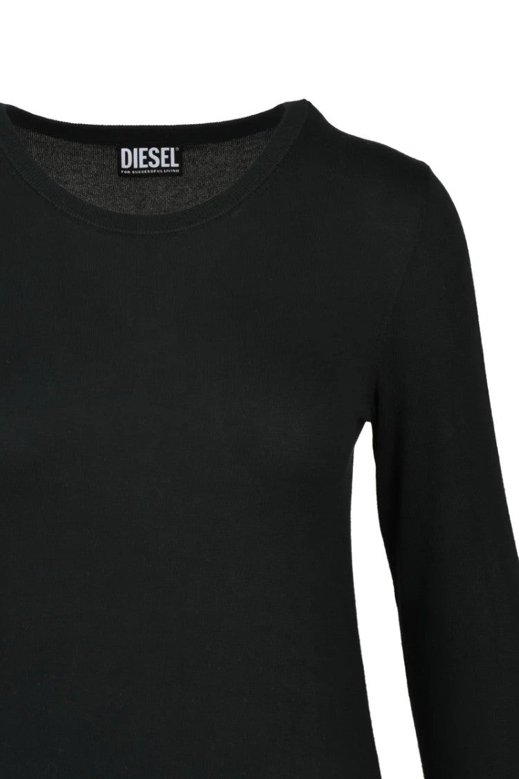 Diesel Black Cotton Men's Crew Neck Sweater