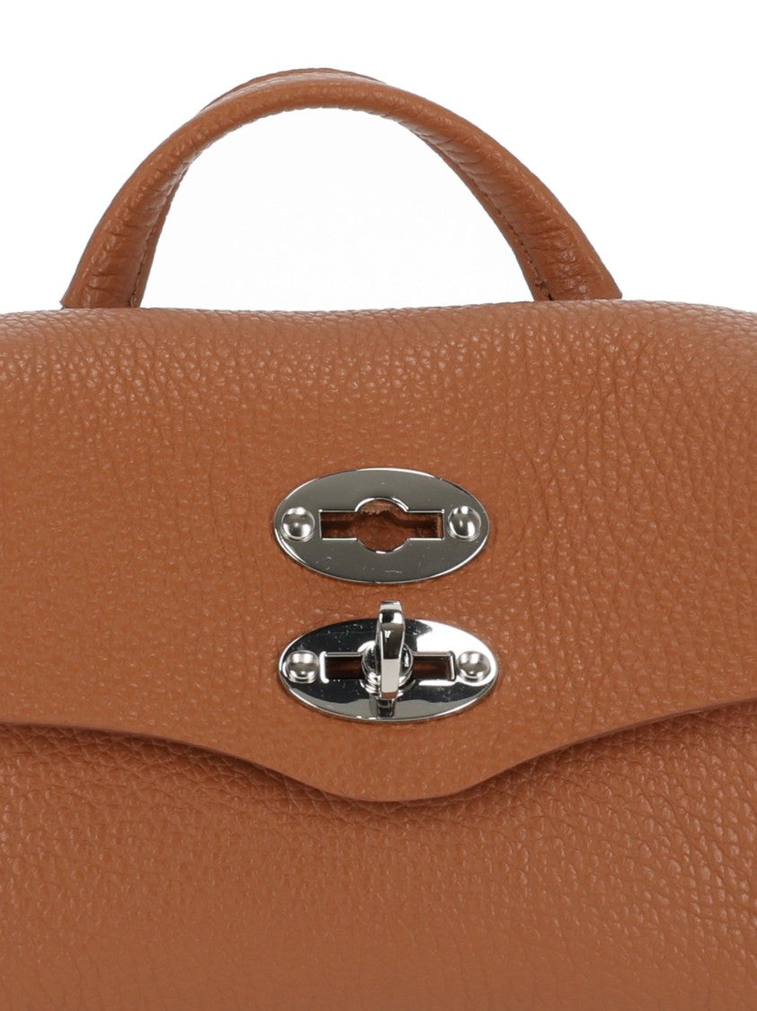 Zanellato Srl Beige Pietra Daily Night Textured Leather Shoulder Bag