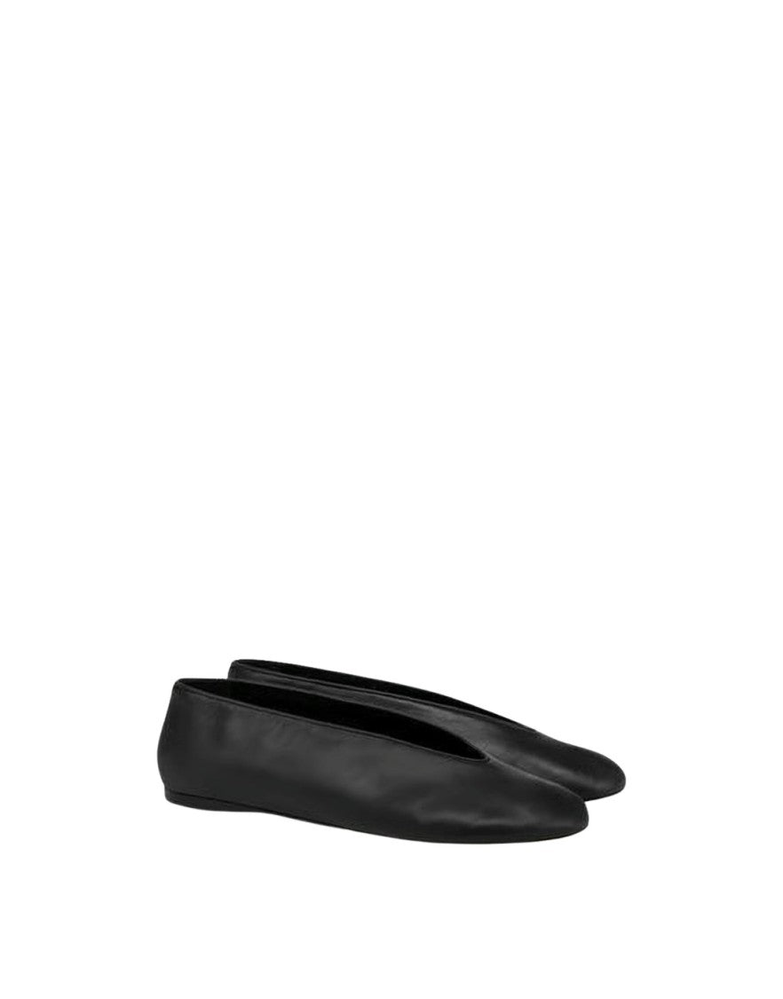 Moschino Smooth Lambskin Slip-On Mules With Minimalist Design