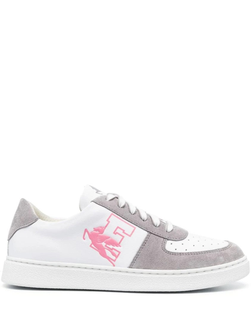 Etro Grey Leather And Suede Casual Trainers