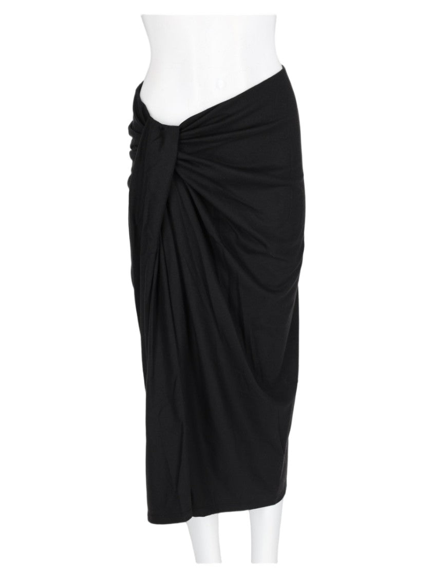 Isabel Marant Étoile Black Mid-Length Side Knot Midi Skirt