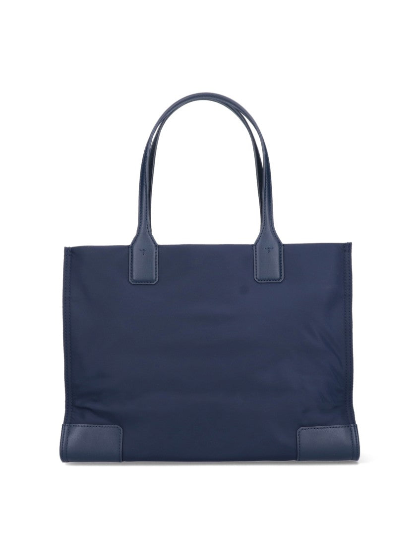 Tory Burch "Ella" Small Tote Bag - Navy