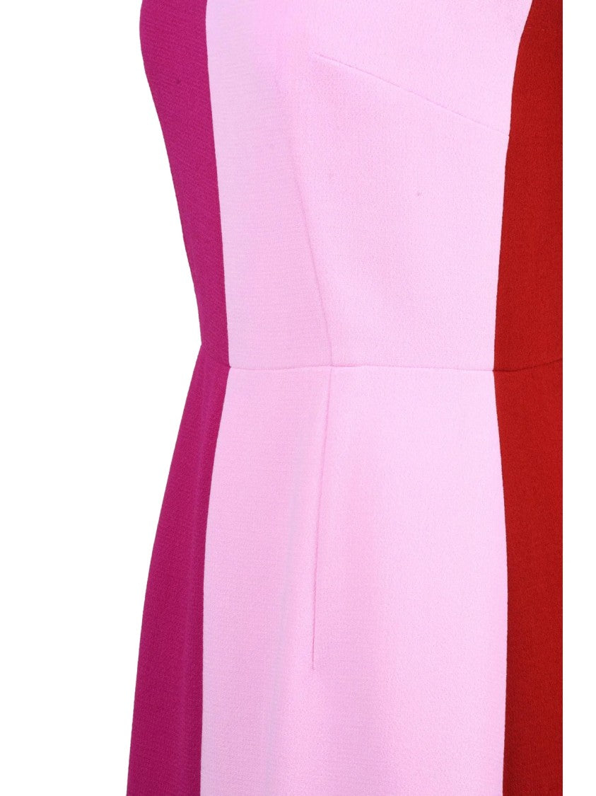 Dolce & Gabbana Color-Block Pinafore Dress With Fitted Bodice And Flared Skirt