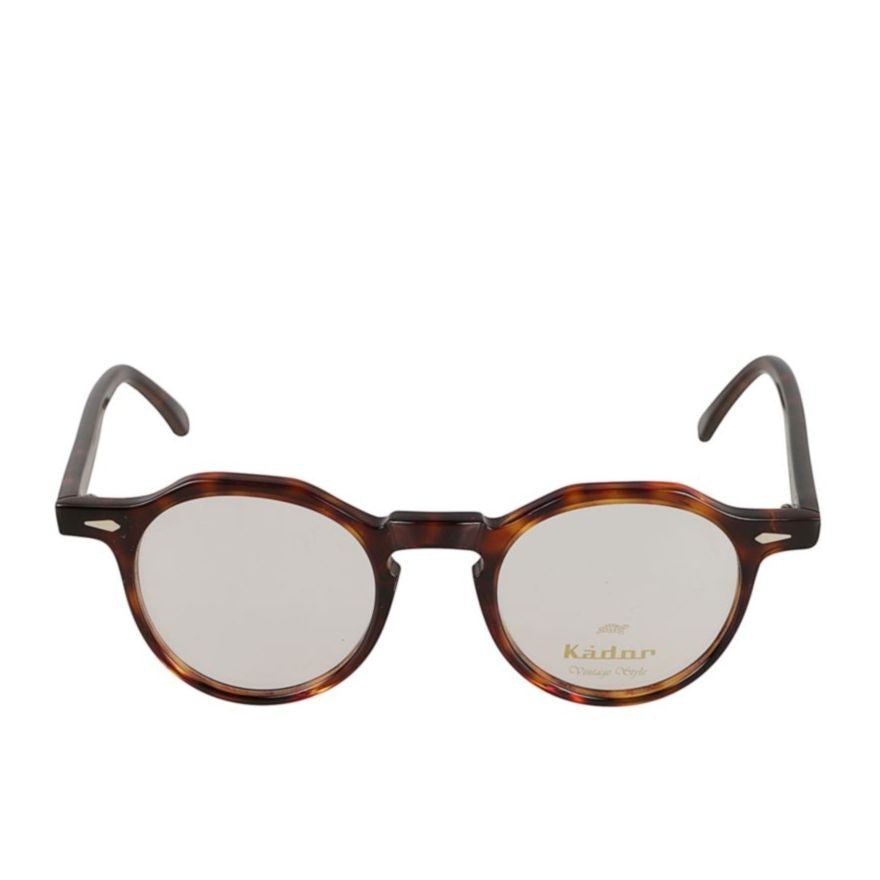Kador Justin Classic Tortoiseshell Round Frame Eyeglasses With Metallic Accents