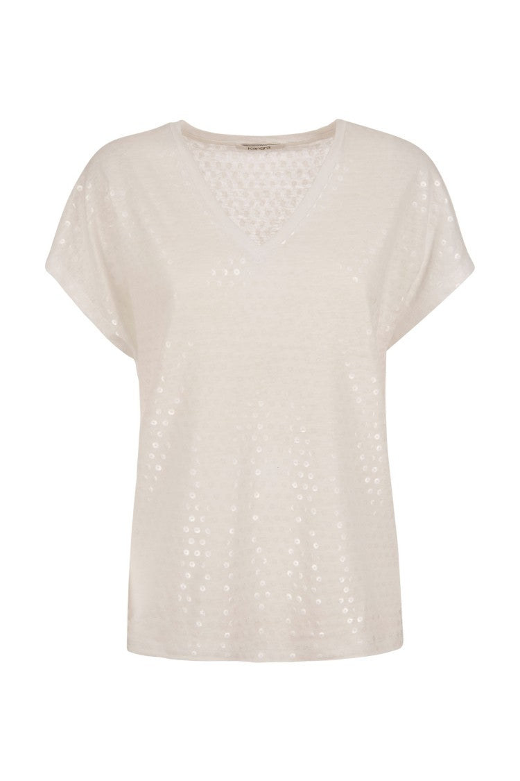 Kangra Short-Sleeved Top With V-Neckline