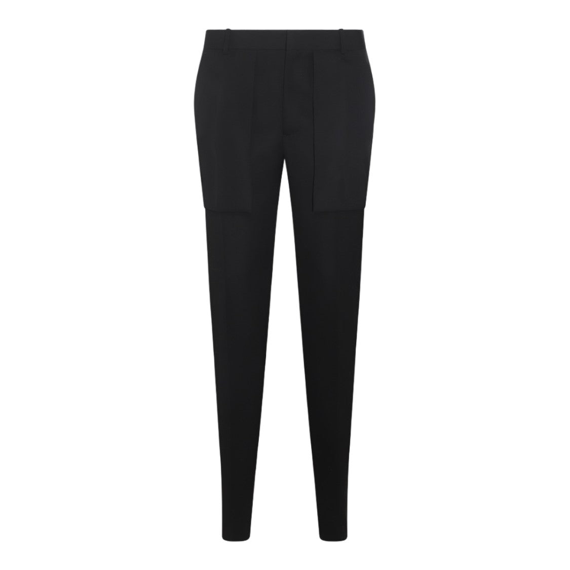 Alexander Mcqueen Tailored Black Trousers With Concealed Fastening And Welt Pockets