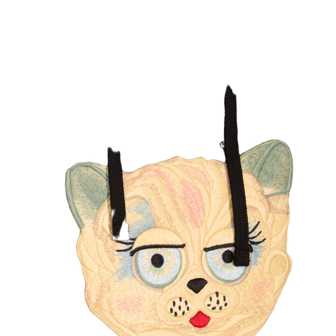 Valentino Black Hoodie With Embroidered Cat Face