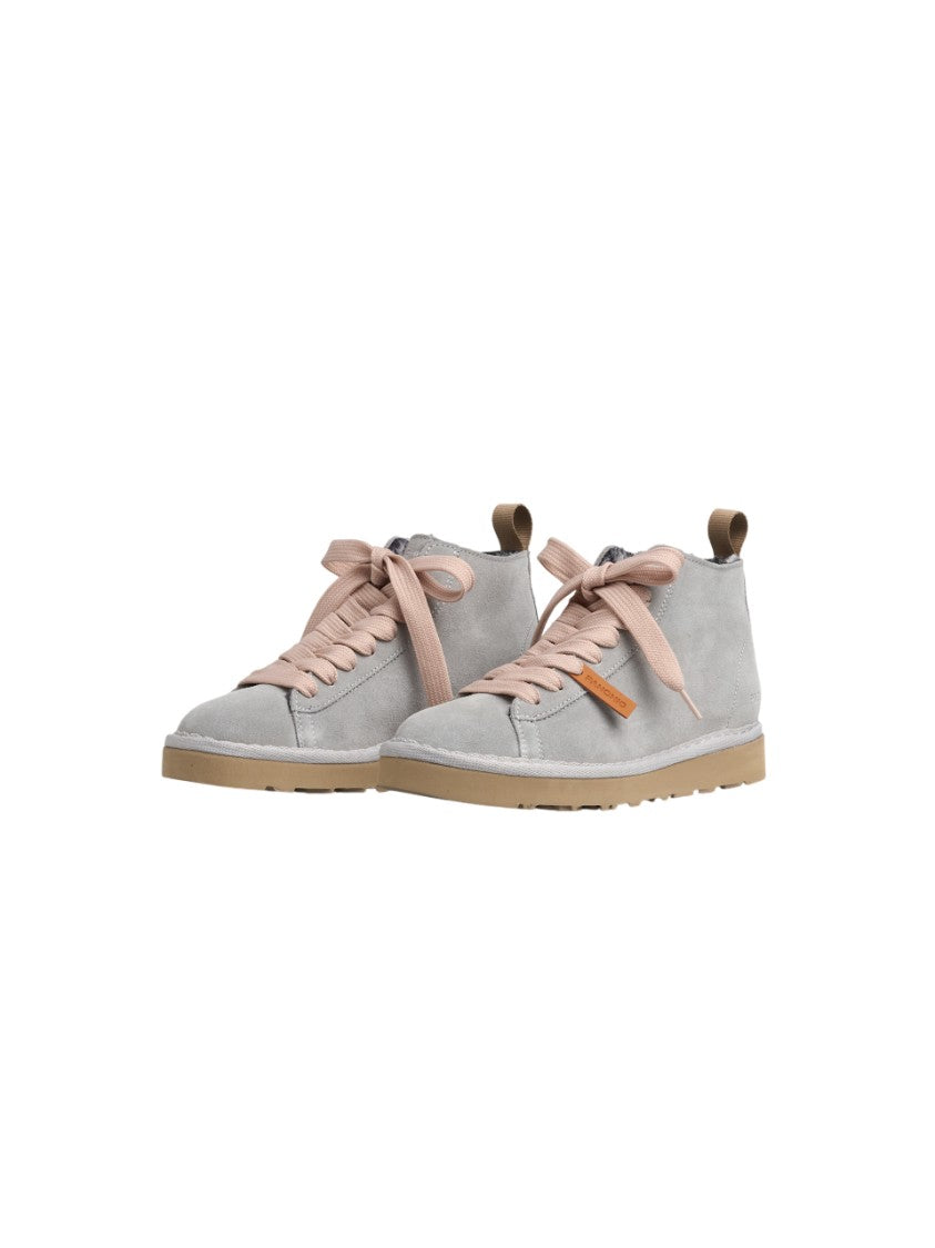 Panchic Light Grey Sneakers Powder Pink Laces