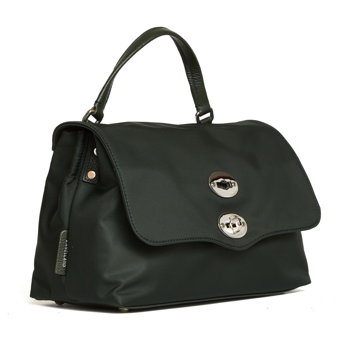 Zanellato Nickel Vitello Leather Small Postina Shoulder Bag