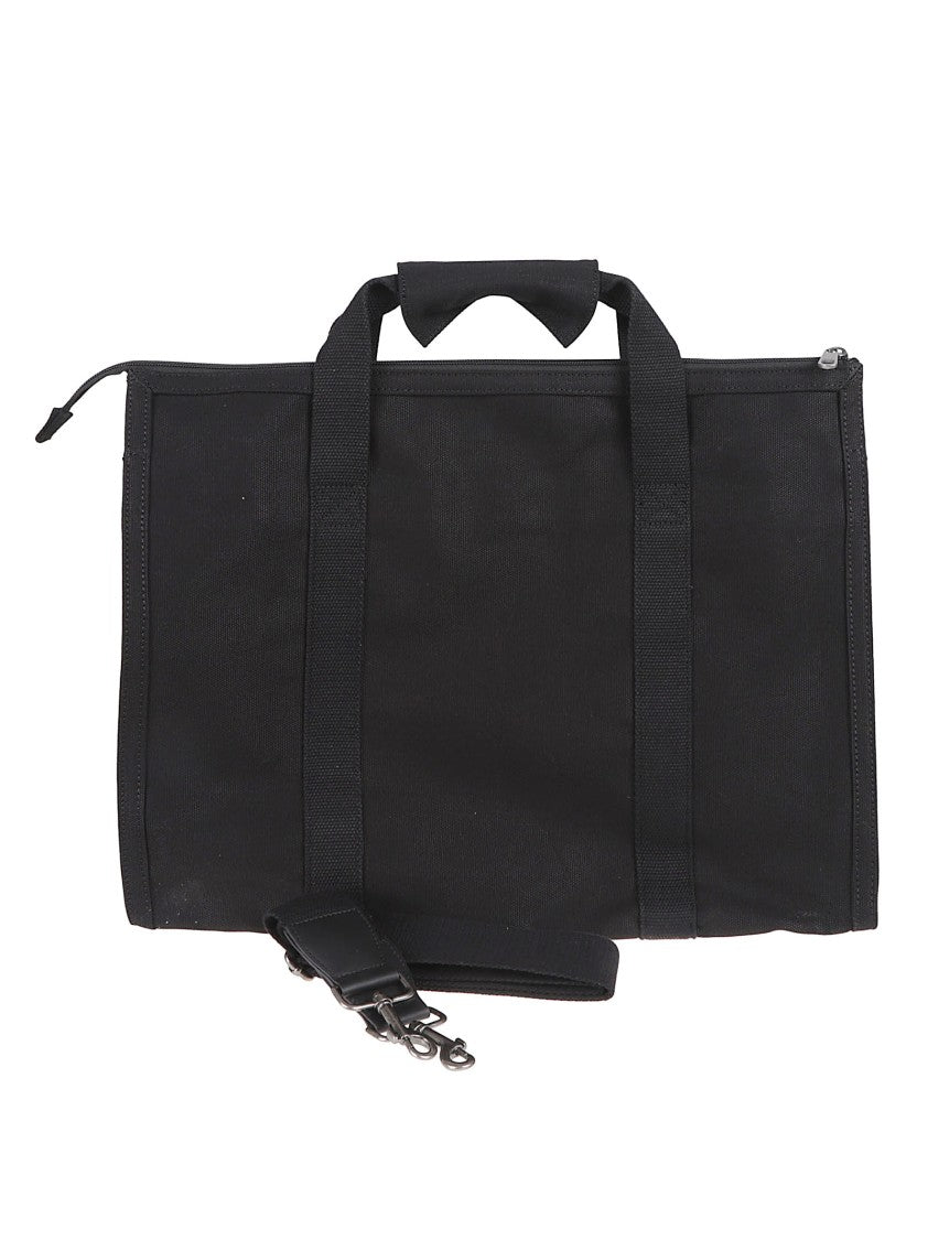 A.P.C. Large Black Cotton Tote Bag With Detachable Strap