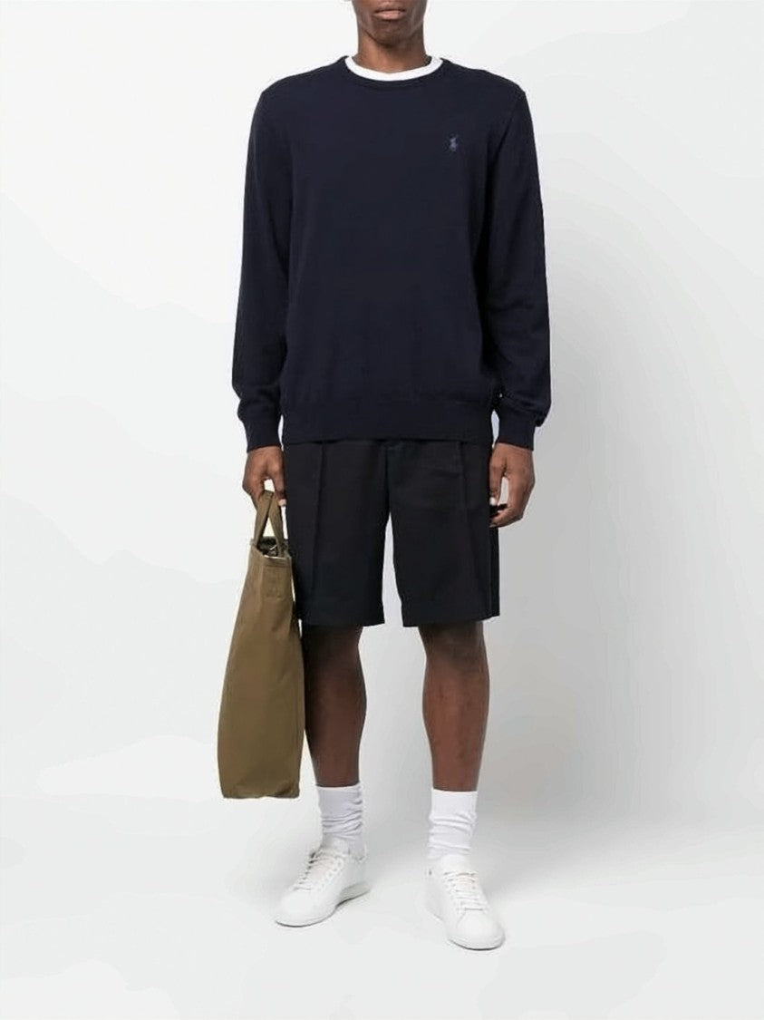 Polo Ralph Lauren Long-Sleeve Wool Sweater With Classic Crew Neckline