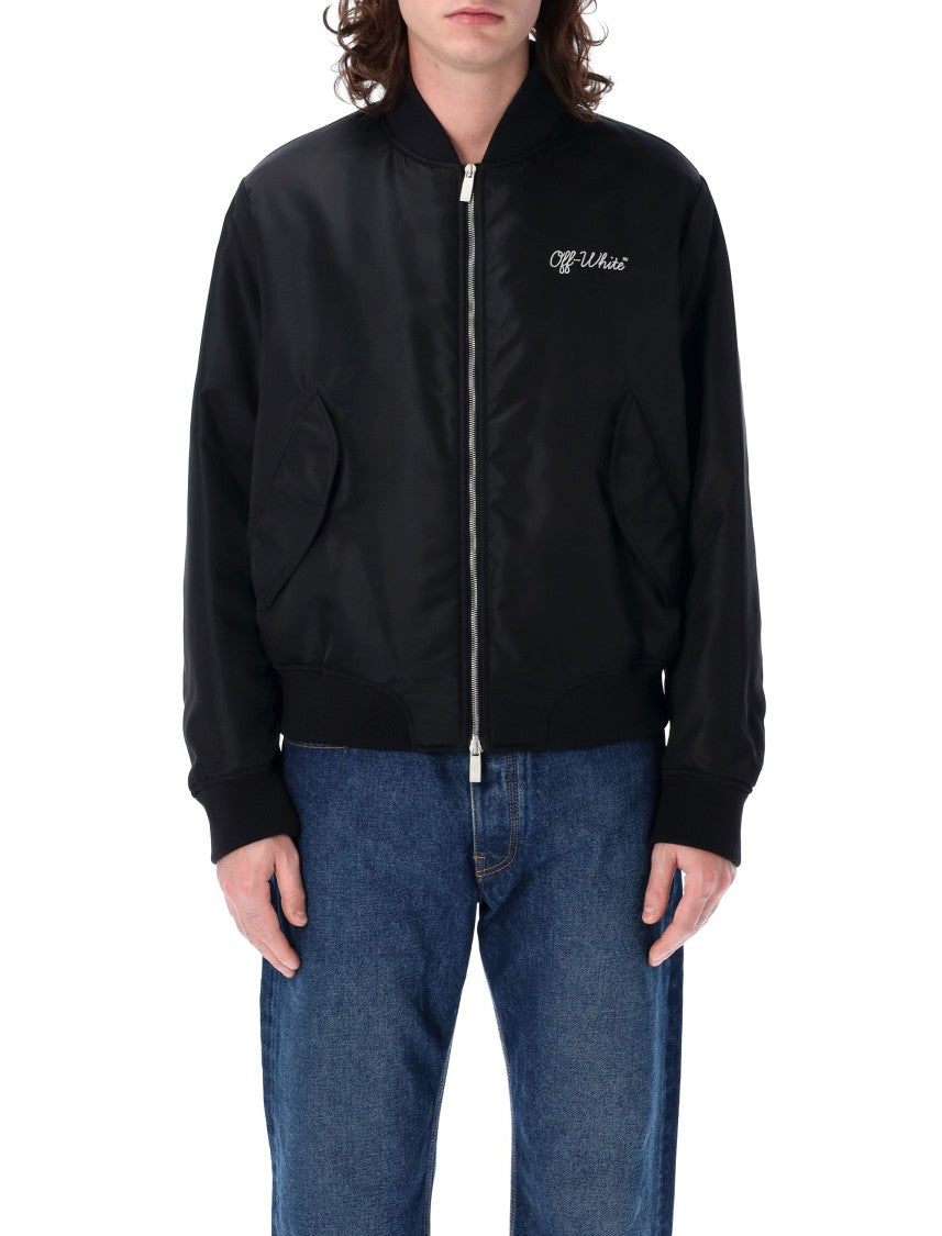 Off-White Script Nyl Varsity Bomber