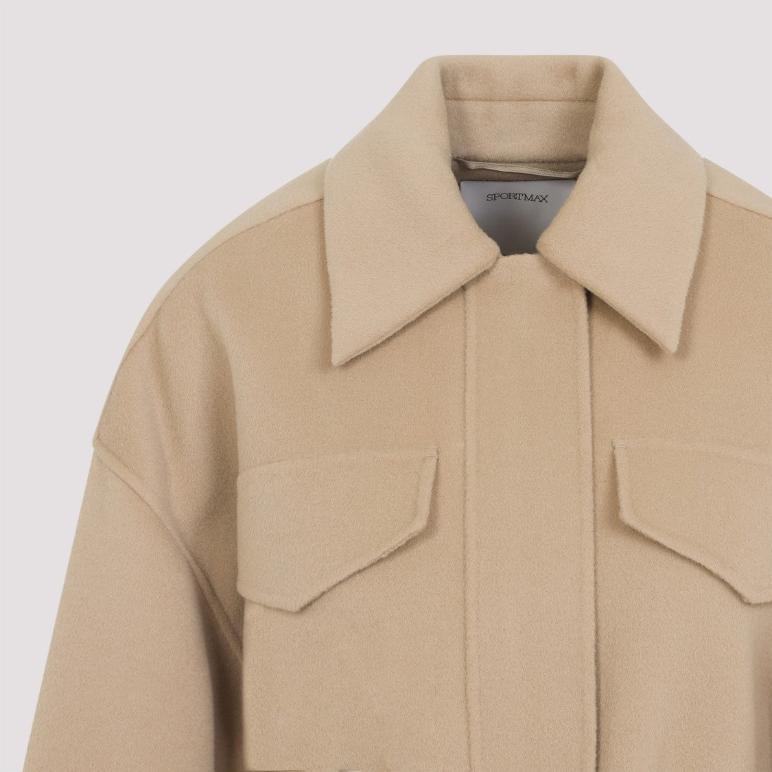 Sportmax Camel Brown Virgin Wool Cantore Jacket