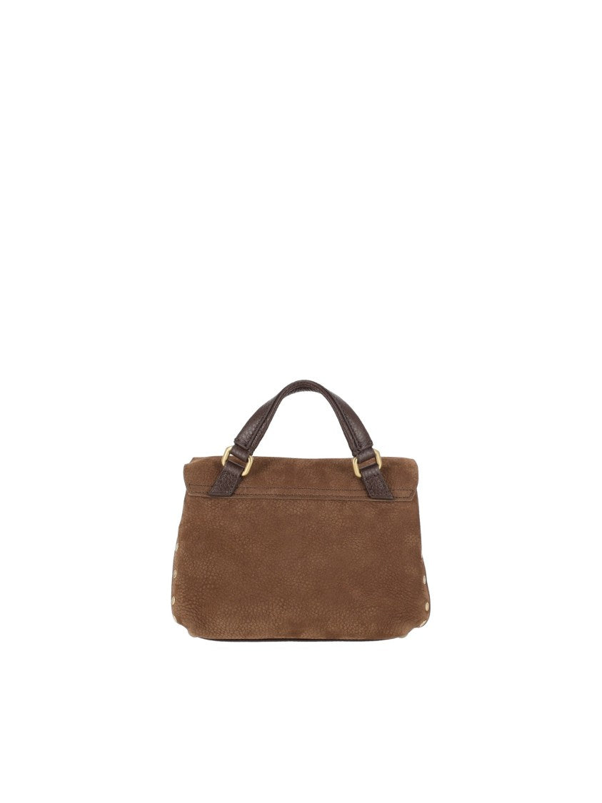 Zanellato Srl Soft Leather Handbag With Turn-Lock Closure And Studded Accents