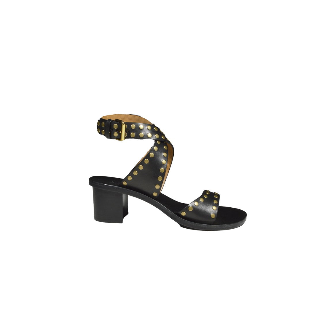 Isabel Marant Jillin Heeled Sandals In Black Smooth Leather