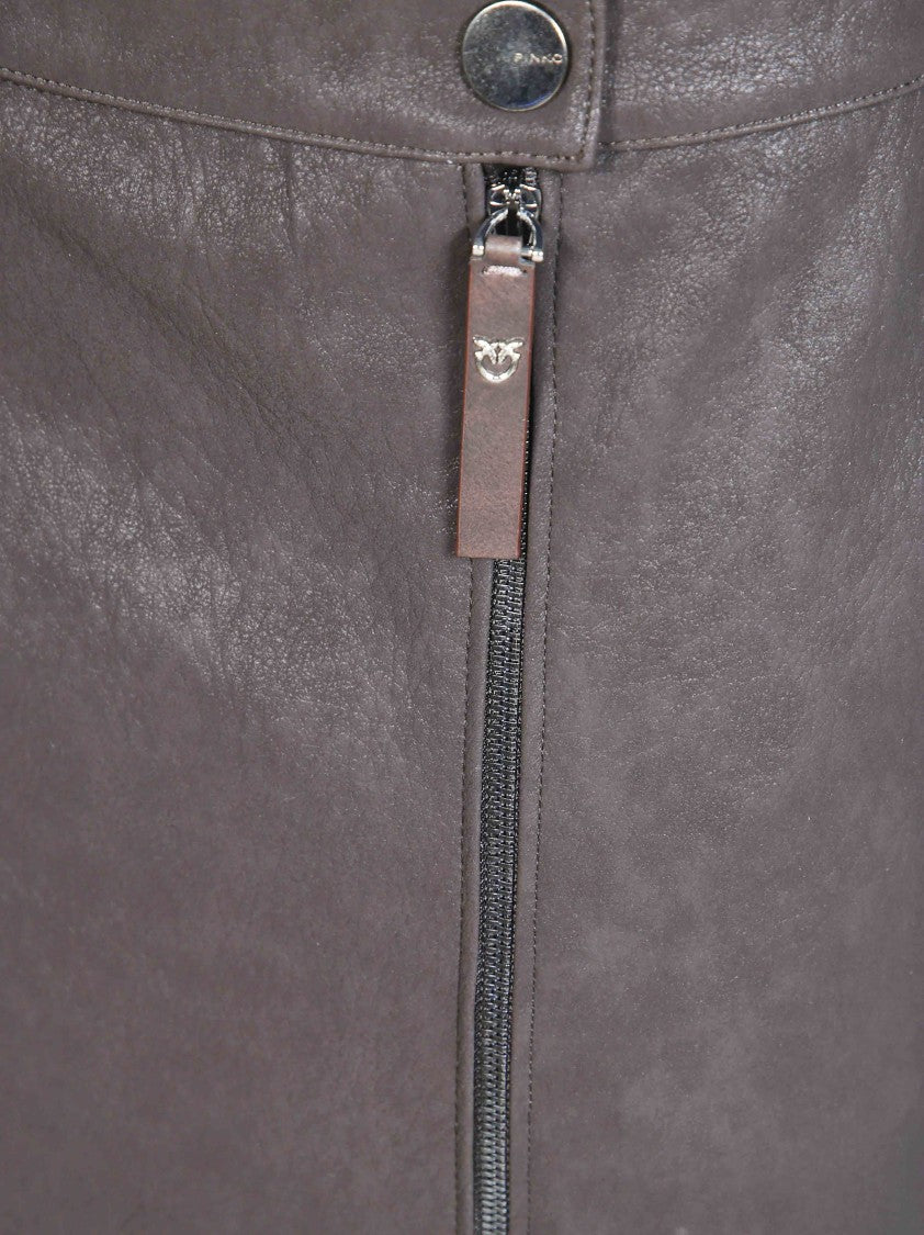Pinko Montiano Straight Zip Midi Skirt
