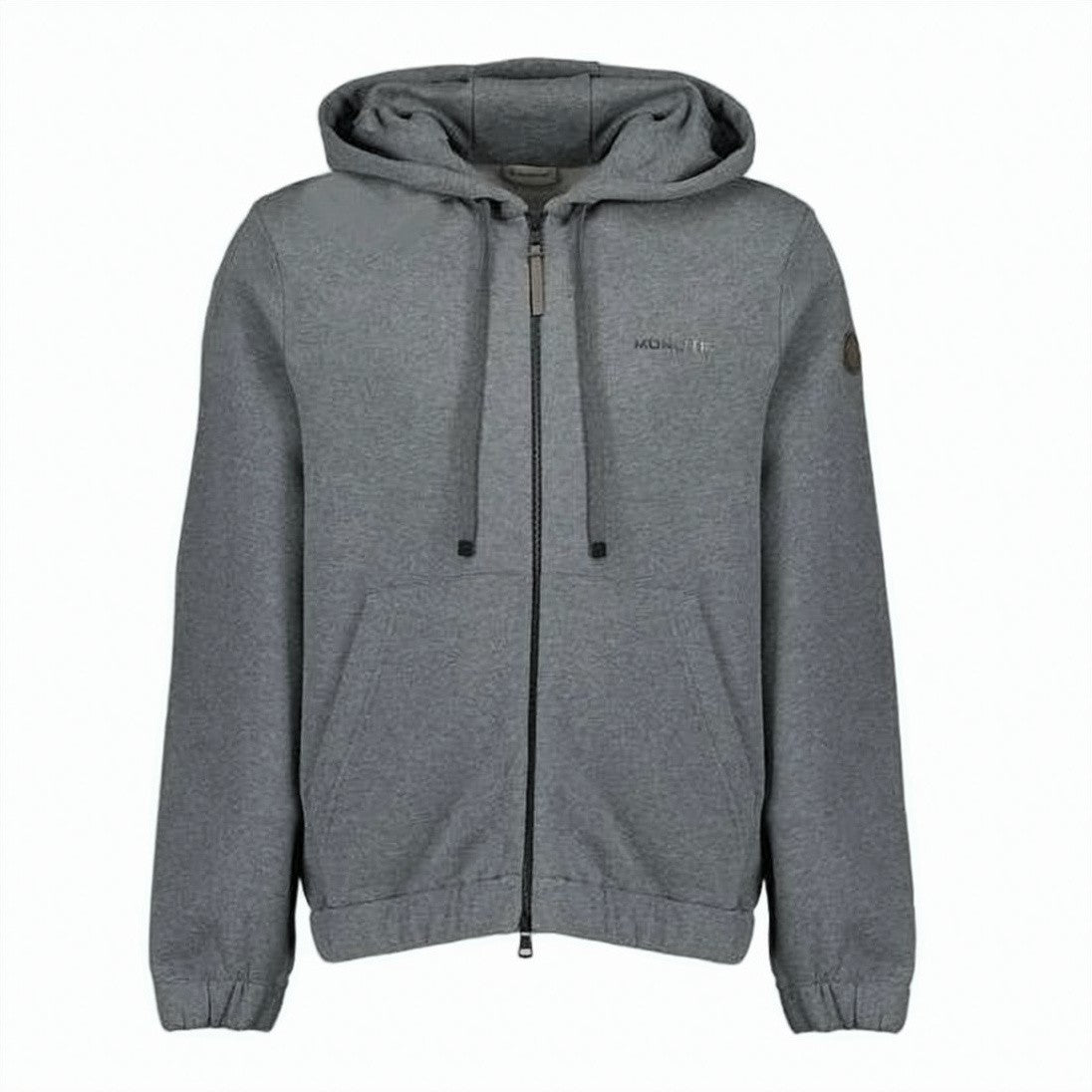 Moncler Zip-Up Cotton Hoodie With Drawstring