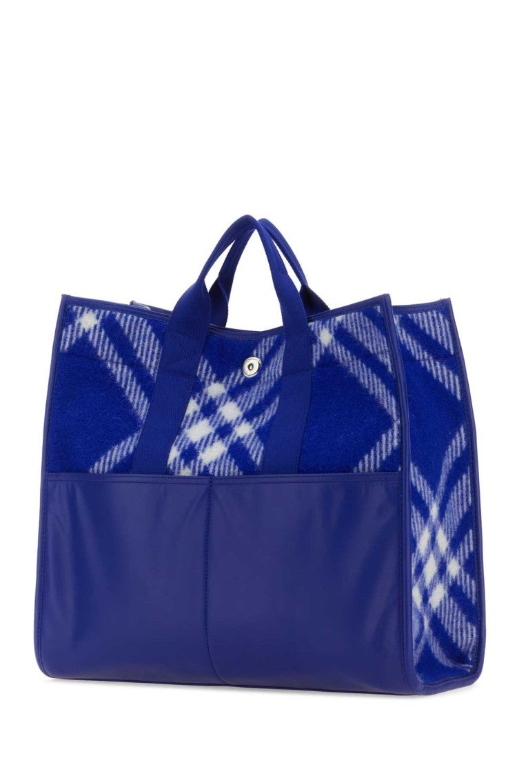 Burberry Embroidered Fabric Knight Shopping Bag