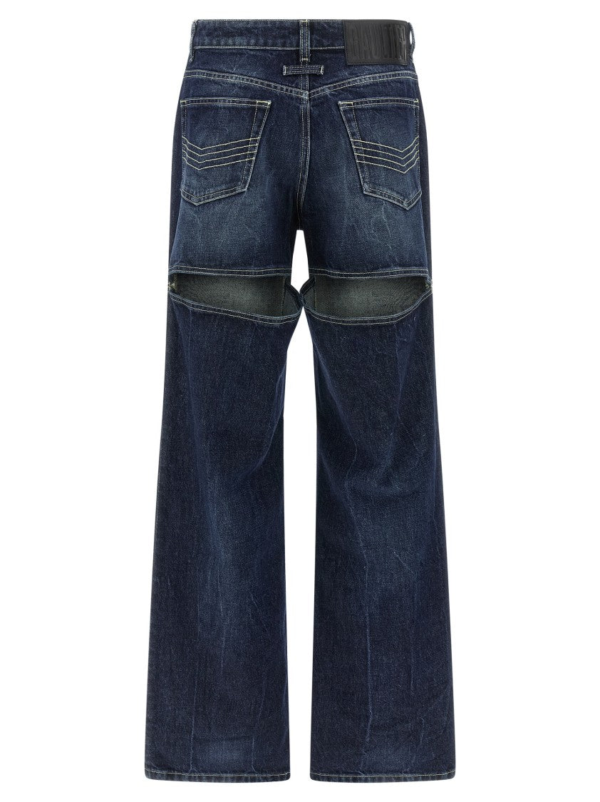 Jean Paul Gaultier 'The Blue Cut-Out' Jeans
