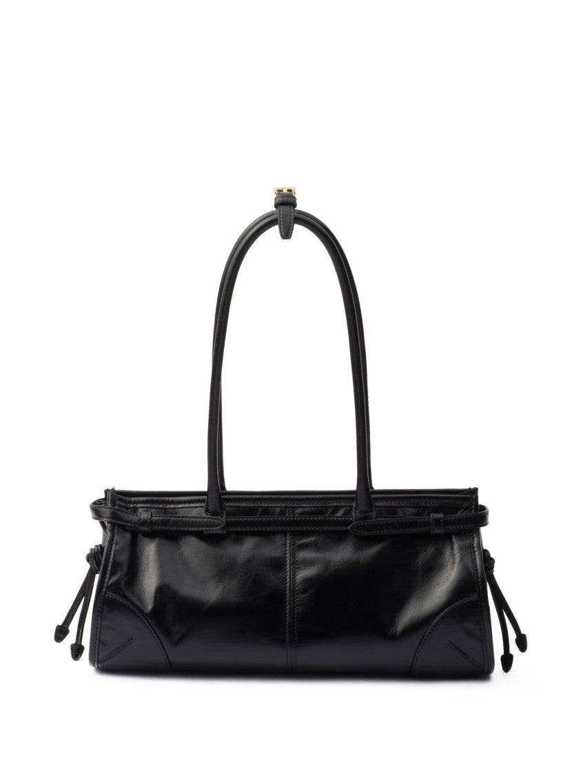 Prada Black Bonnie Smooth Leather Medium Shoulder Bag