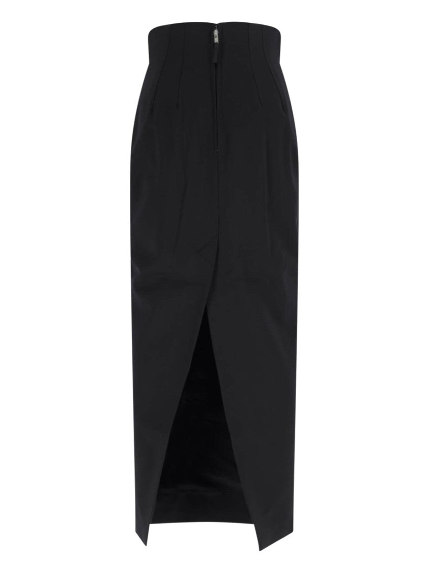 Rick Owens Maxi Wool Skirt – Black