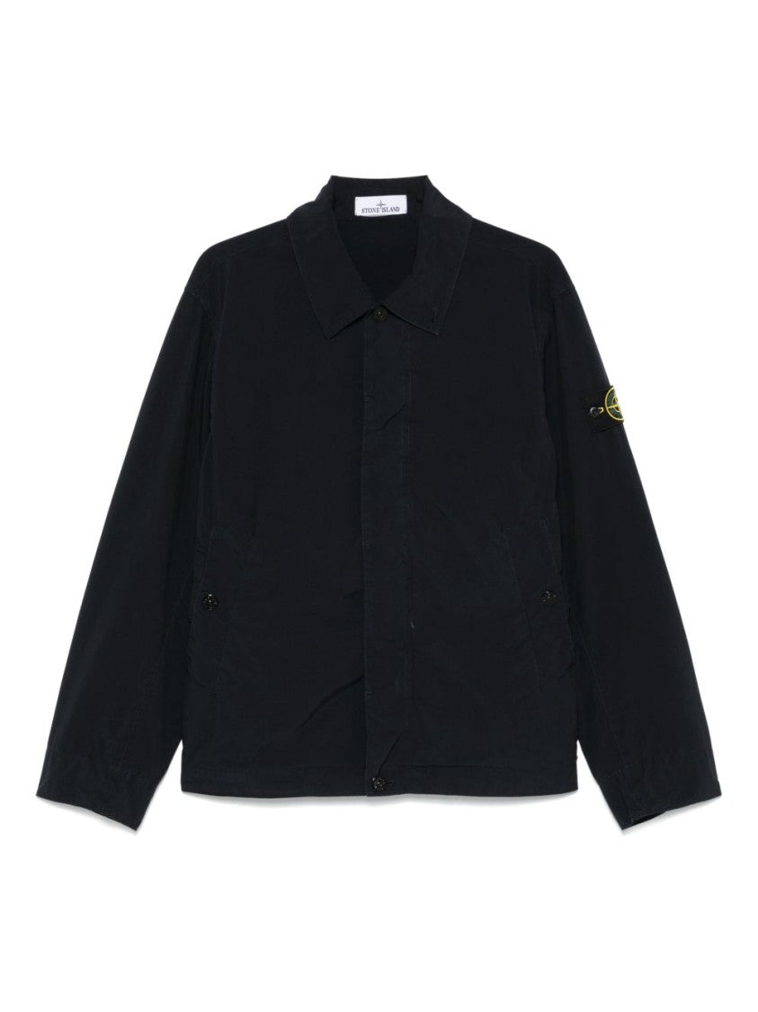 Stone Island Tailored Black Casual Jacket With Minimalist Design