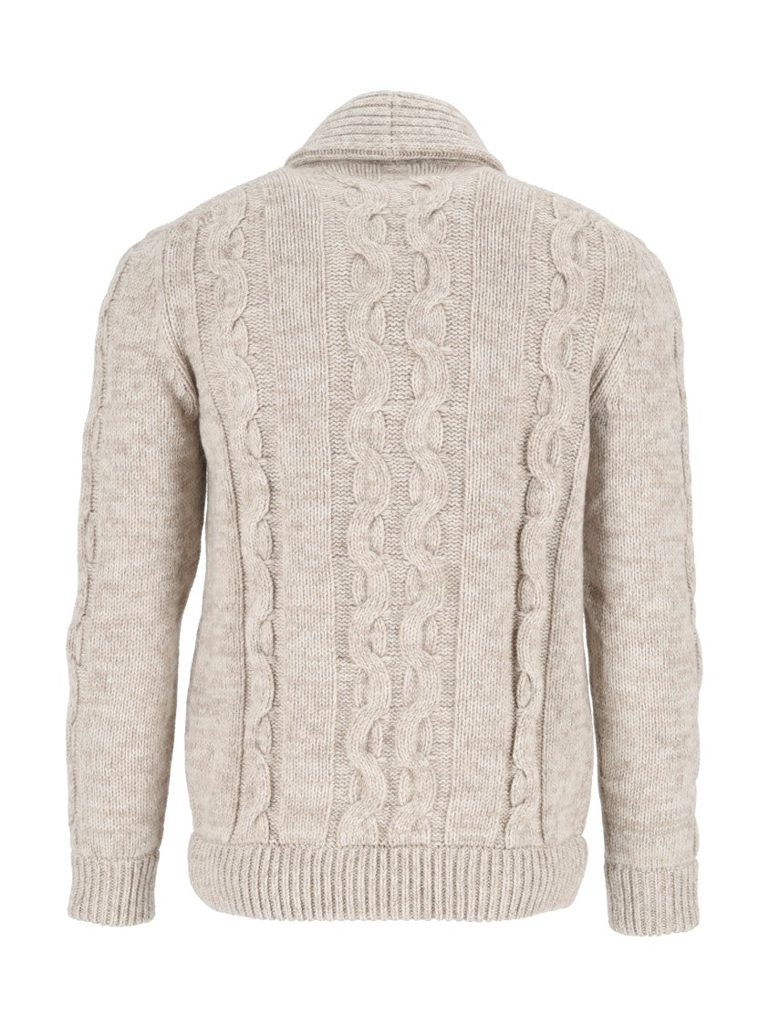 Sette Fili Cashmere Double-Breasted Cable Knit Cardigan