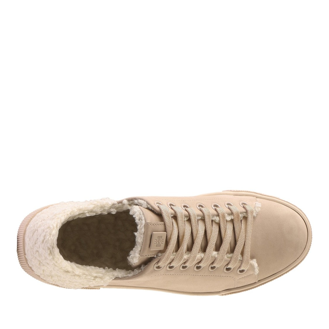 Högl Beige Fluffy Nubuck Wedge Sneakers
