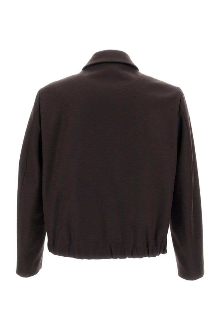 Barena Brown Magan Zipped Melton Wool-Blend Blouson Jacket