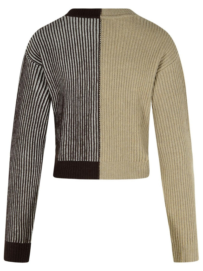 Moschino Jeans Two-Tone Cashmere Blend Sweater
