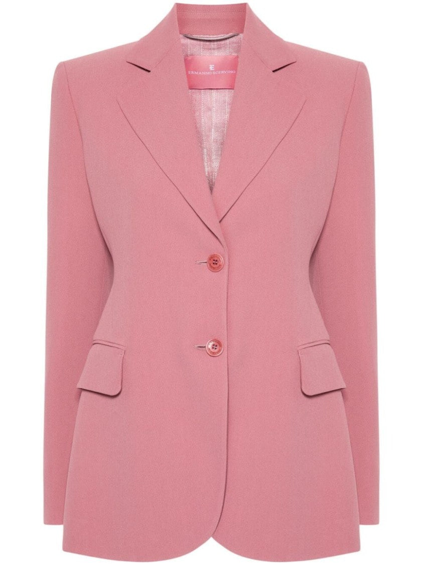 Ermanno Scervino Single-Breasted Tailored Jacket With Notched Lapel