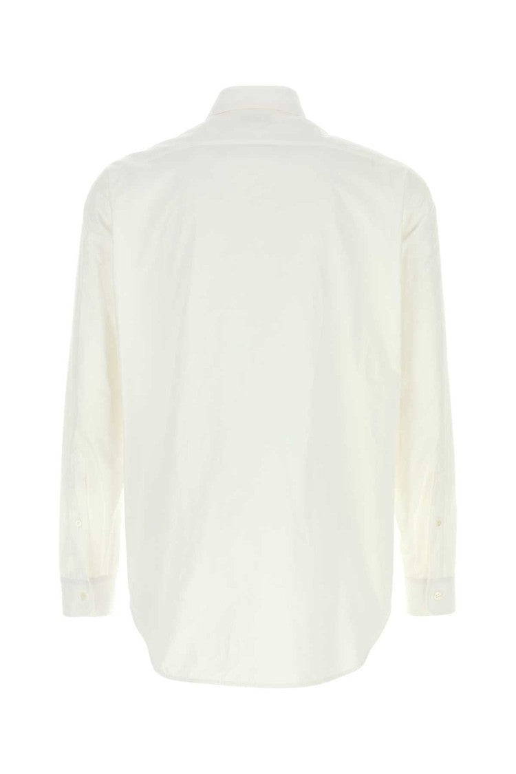 Balenciaga Crisp White Poplin Shirt With Button-Down Front