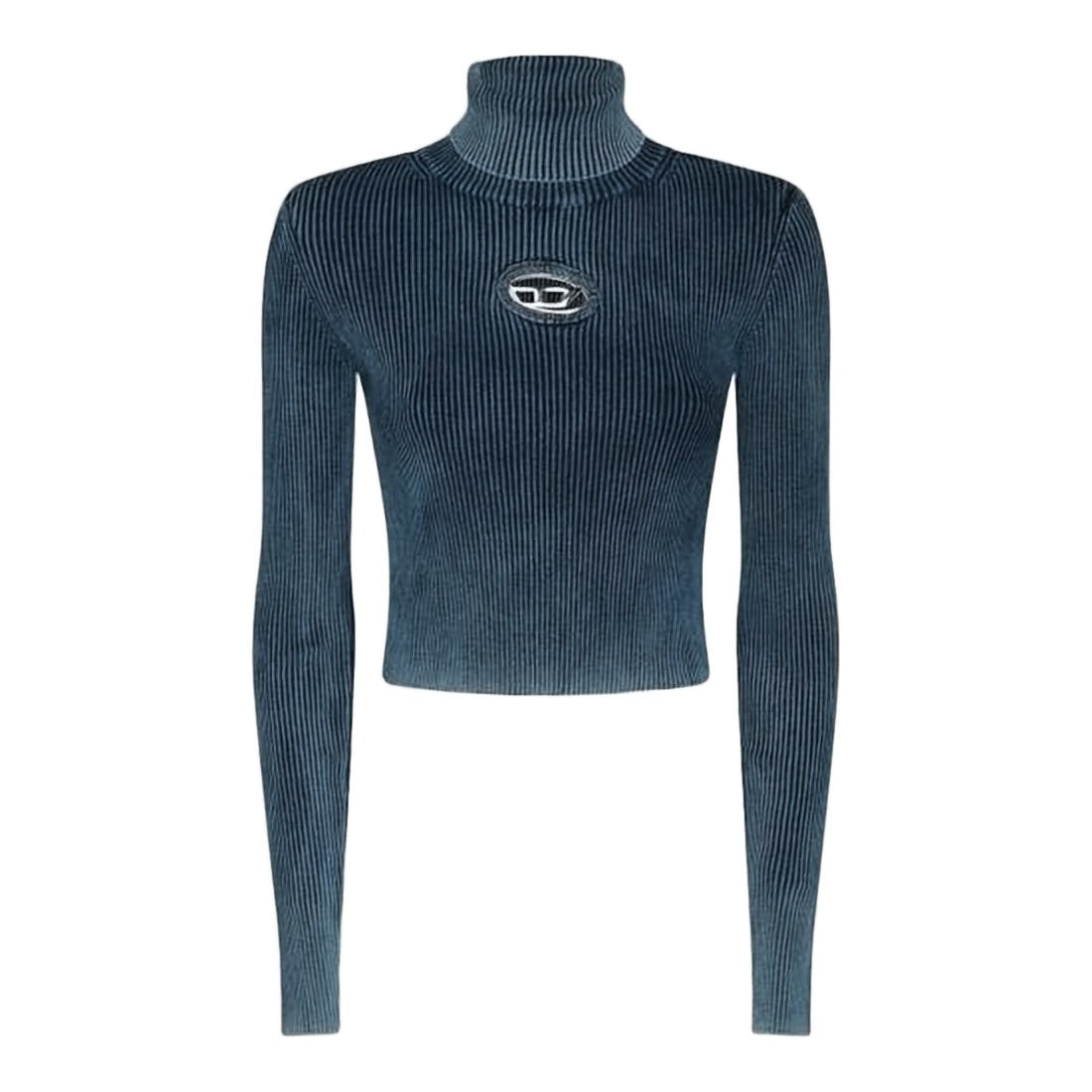Diesel Cropped Ribbed Turtleneck Top