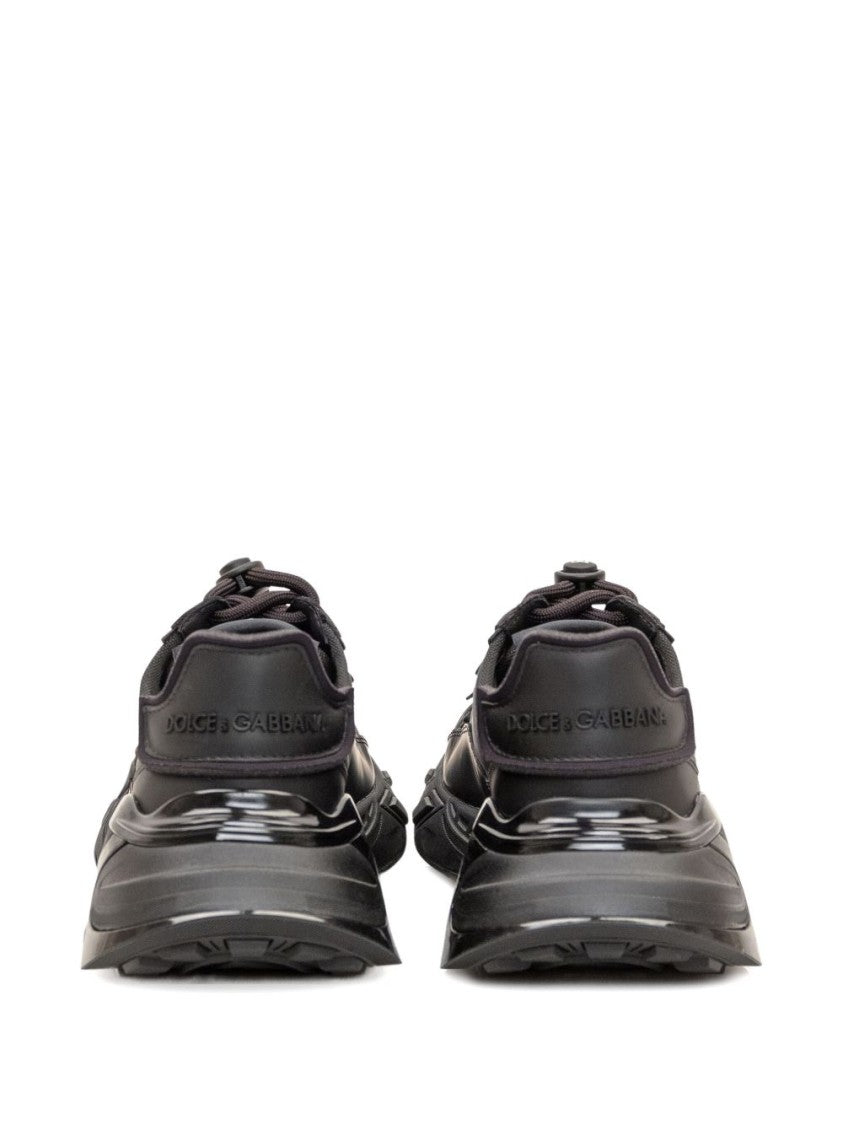 Dolce & Gabbana All-Black Sneakers With Sculpted Sole