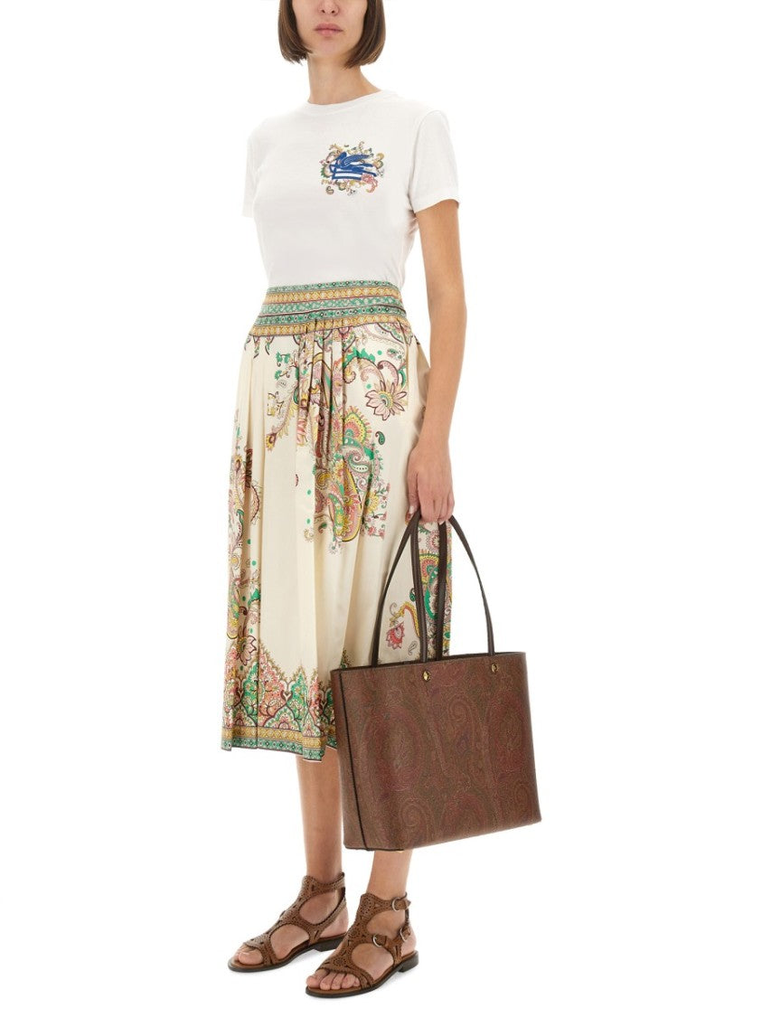 Etro Paisley Print Midi Skirt