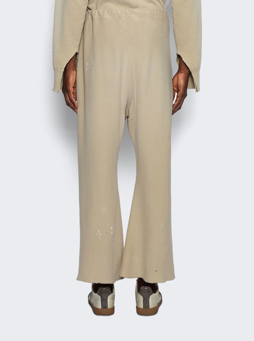 Maison Margiela Relaxed-Fit Beige Pants With Flared Leg And Unique Stitching