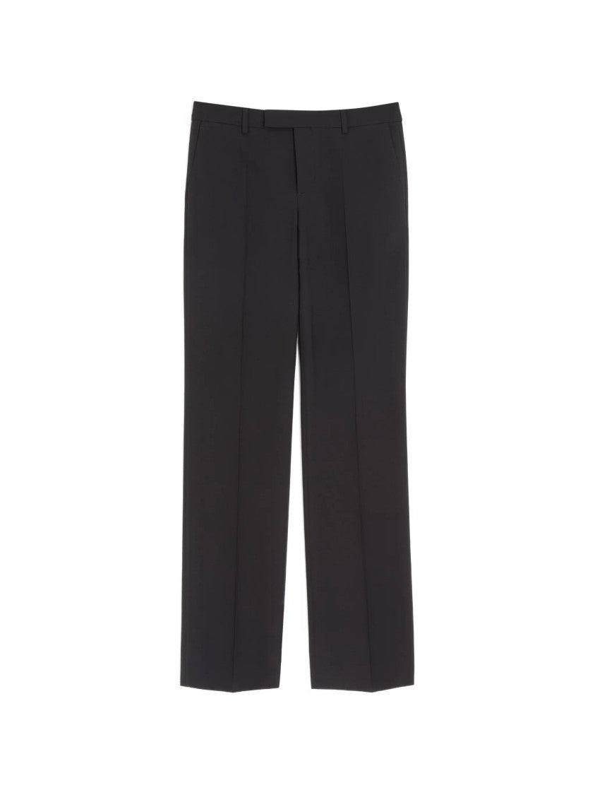 Valentino Black Formalwear Straight-Leg Wool Pants