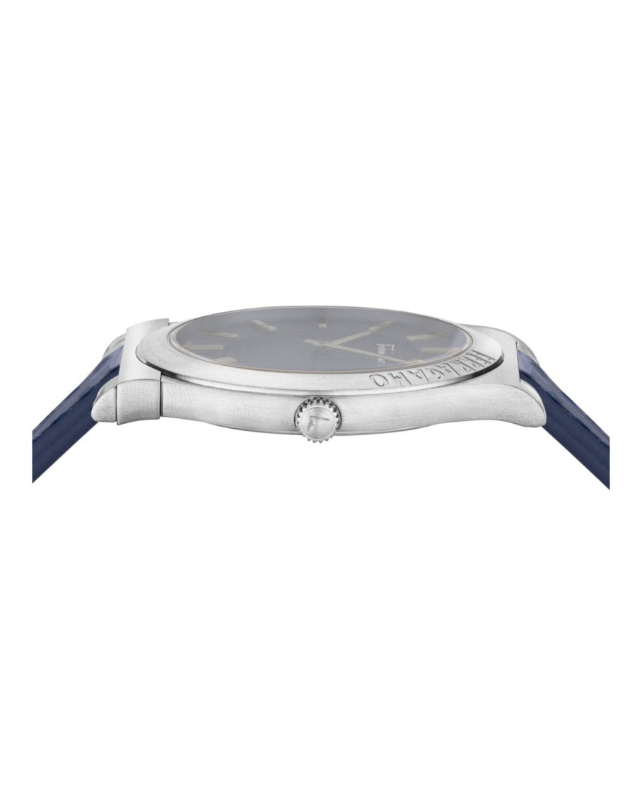 Ferragamo Gancini Leather Watch With Swiss Quartz Precision