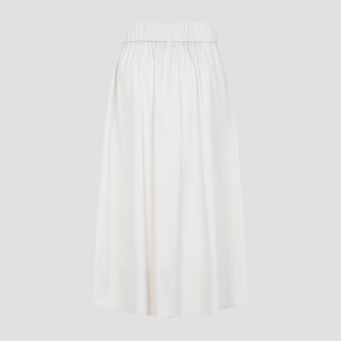Peserico Midi Skirt In Nude Cotton-Elastane Blend