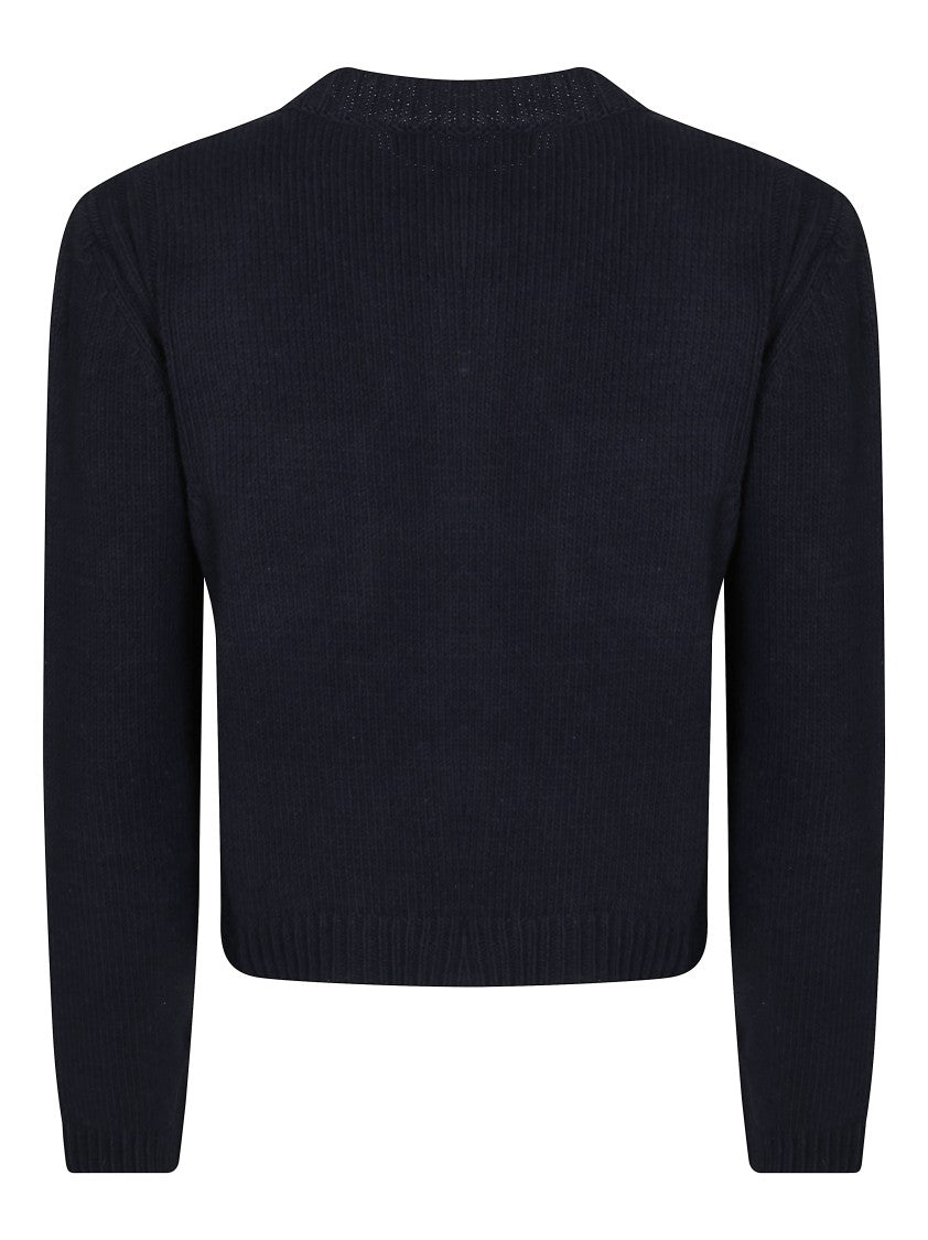 Max Mara Ribbed Cardigan With Button-Up Front And Classic Silhouette