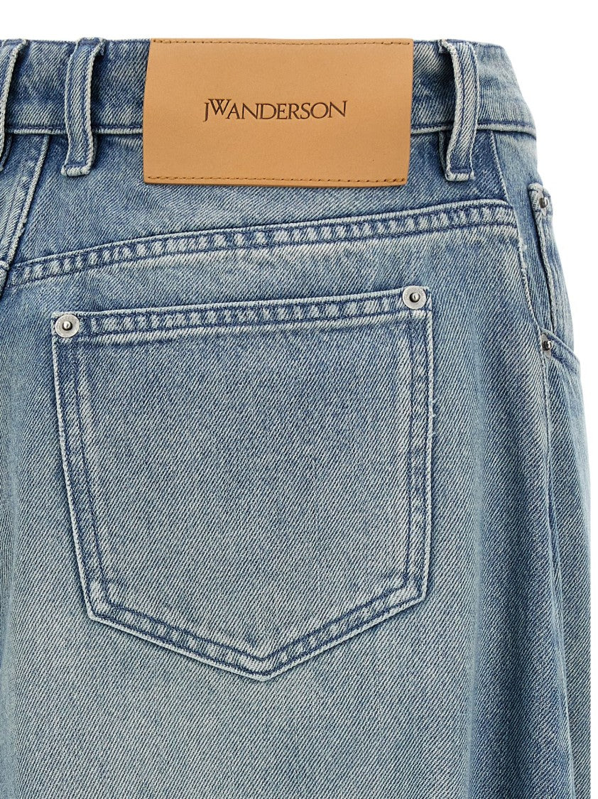 J. W. Anderson Wide-Leg Denim Jeans With Hem Strap
