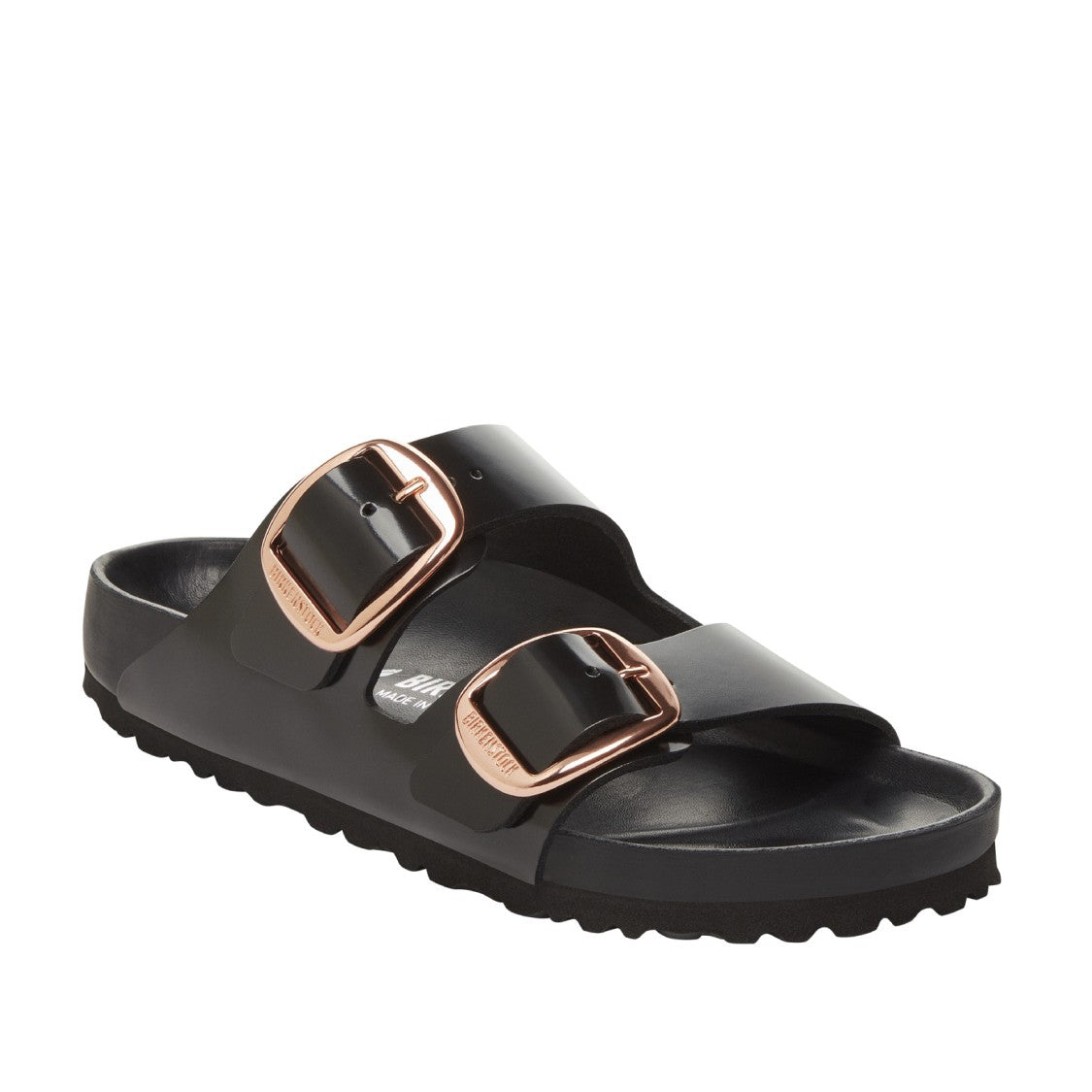 Birkenstock Black Leather Arizona Two-Strap Sandals