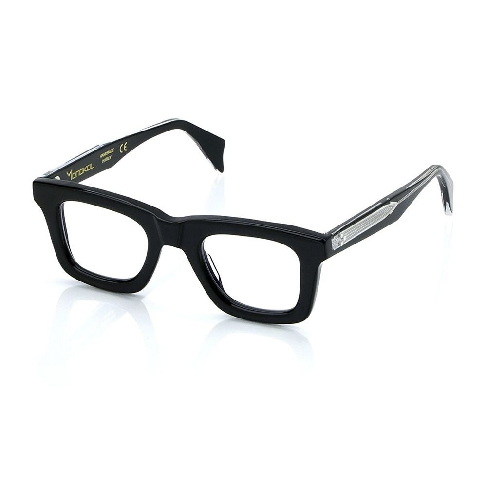Monokol Concept Eyewear Mk295 Geometric Squared Sunglasses In Polished Black Mazzucchelli Acetate